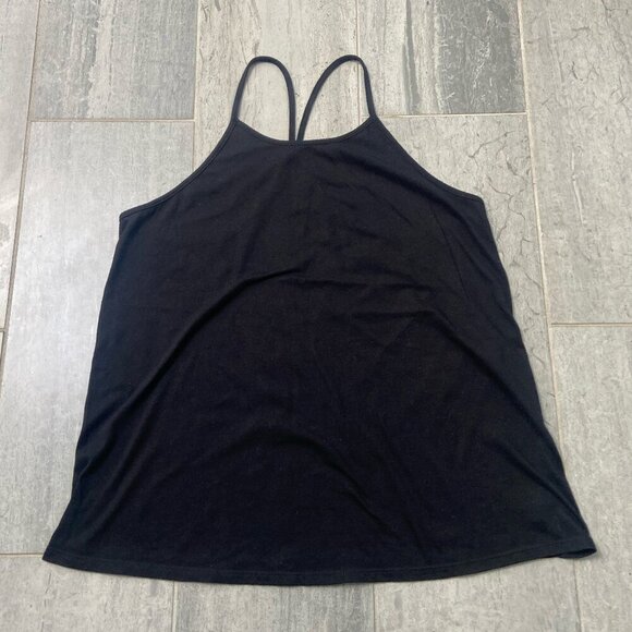 Old Navy High‑Neck Flowy Strappy Tank Top – Black, Size Medium - Picture 1 of 7